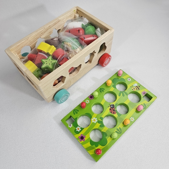 Fruit Harvest Fun Game Car Wooden Toy By Skyfield - Picture 4 of 13